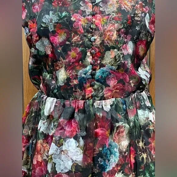Alice + OliviaVernita Floral Silk Tulle Minidress size 8